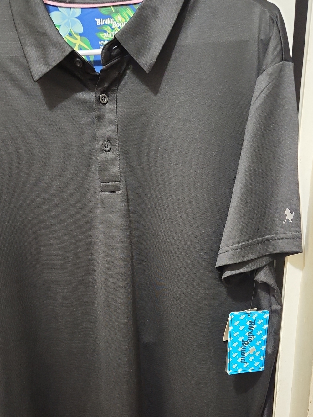 Birdie Bound Men's Black Polo Shirt